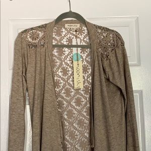 Moon and Sky Krystine Lace Back Cardigan